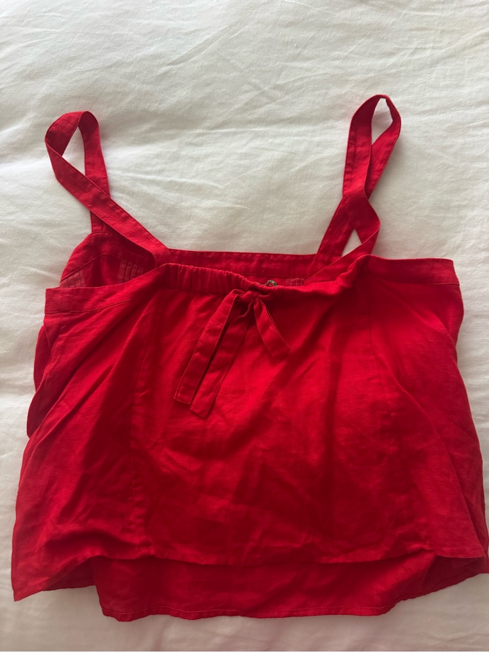 J.Crew Red Linen Top - Picture 4 of 5